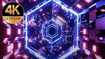 8 hour TV 4k HEXAGON fast moving Multi Metallic Color Relaxing Meditation Video Background loop