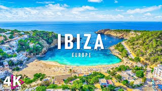 FLYING OVER IBIZA (4K UHD) - Amazing Beautiful Nature Scenery With Relaxing Music For Stress Relief