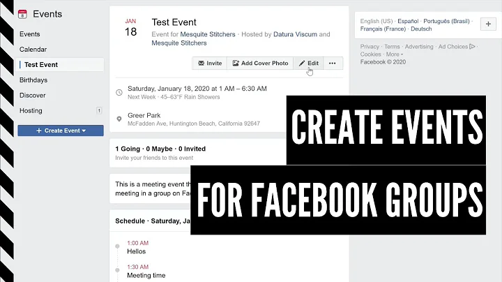 Create an Event on Facebook for Groups without Inv...