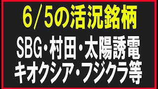 今日の活況銘柄を見てみる！（SBG・村田・太陽誘電・キオクシア・フジクラ等）株式テクニカルチャート分析