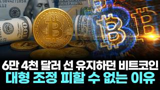 6만 4천 달러 선 유지하던 비트코인, 대형 조정 피할 수 없는 이유