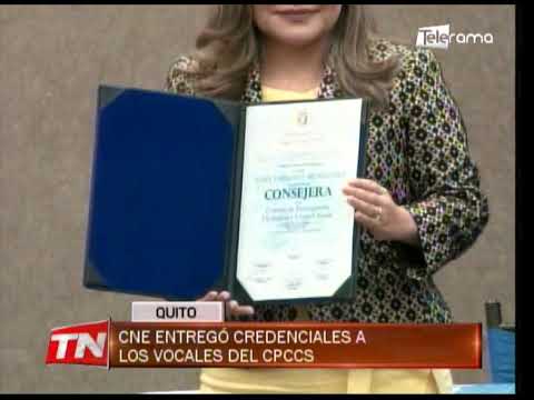 CNE entregó credenciales a los vocales del CPCCS