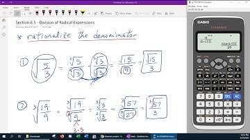 Section 6.5 - Division of Radical Expressions