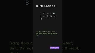 HTML Entities