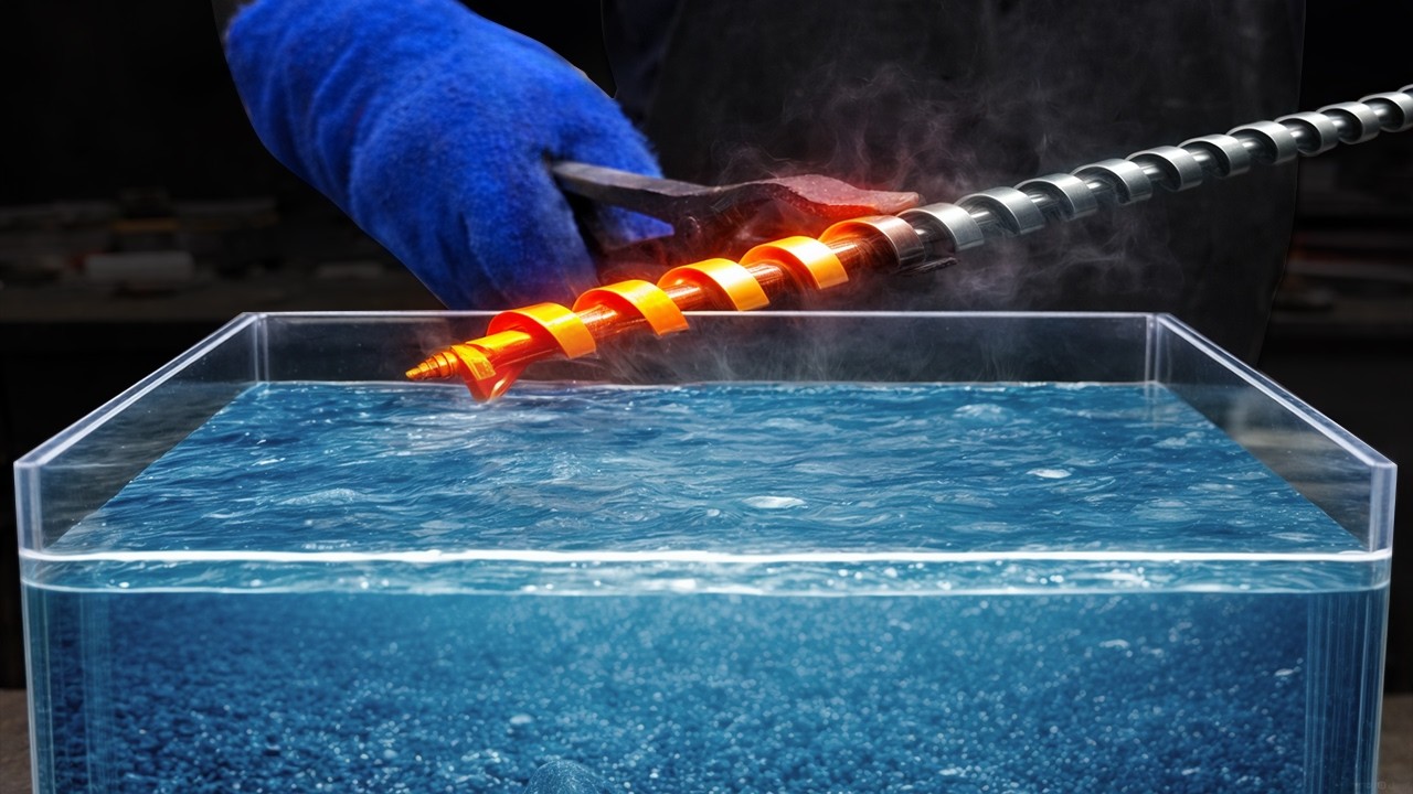 I Turned Steel Drill Bits into a Damascus Katana!