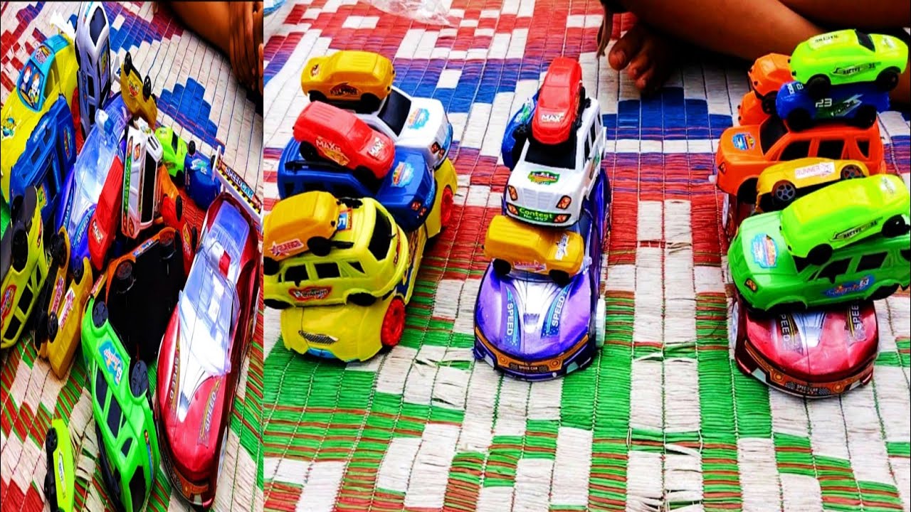 Toy cars slide dlan play sliding cars video for kids. unboxing car and tubewell etc. YouTube