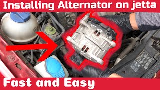 How To Install Alternator on a Volkswagen Jetta 1998 - 2005 VW 2001 Volkswagen Jetta Alternator