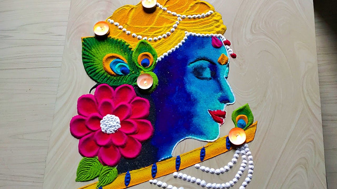 Top 999+ krishna rangoli images – Amazing Collection krishna rangoli images Full 4K