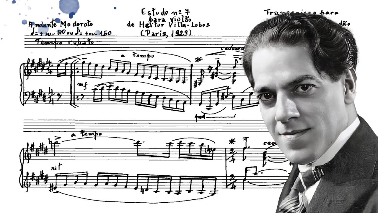 Villa-Lobos - Estudo No.7 (transcr. José Vieira Brandão) (André Pédico, piano) 1ª gravação mundial