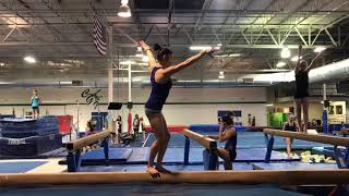 Hadley Hamar - Straddle Jump 3/4 Starting Sideways on BB 8/29/17