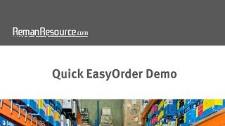 Quick EasyOrder Demo