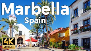 Marbella, Spain Walking Tour (4k Ultra HD 60 fps)  With Captions