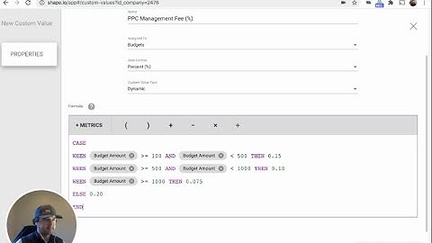 Add Tier Based PPC Management Fees to Shape