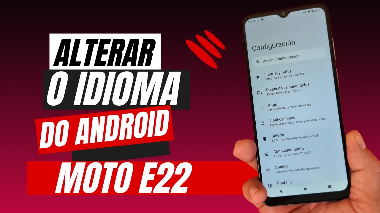 COMO ALTERAR O IDIOMA DO ANDROID DO CELULAR MOTOROLA MOTO E22 - YouTube