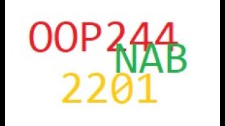 OOP244 - 2201 - Jan 27 Constructors, destructors, operator overload