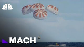 Watch SpaceX Capsule Splash Down In Return To Earth | Mach | NBC News