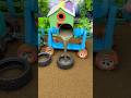 😱 Real Working Mini Tractor Making Cement Pillar | Amazing DIY Construction Machine 🚜#shorts