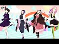 【鬼滅の刃MMD】NiziUの『Make you happy』のサビの縄跳びダンス【竈門禰豆子x栗花落カナヲx胡蝶しのぶx甘露寺蜜璃】