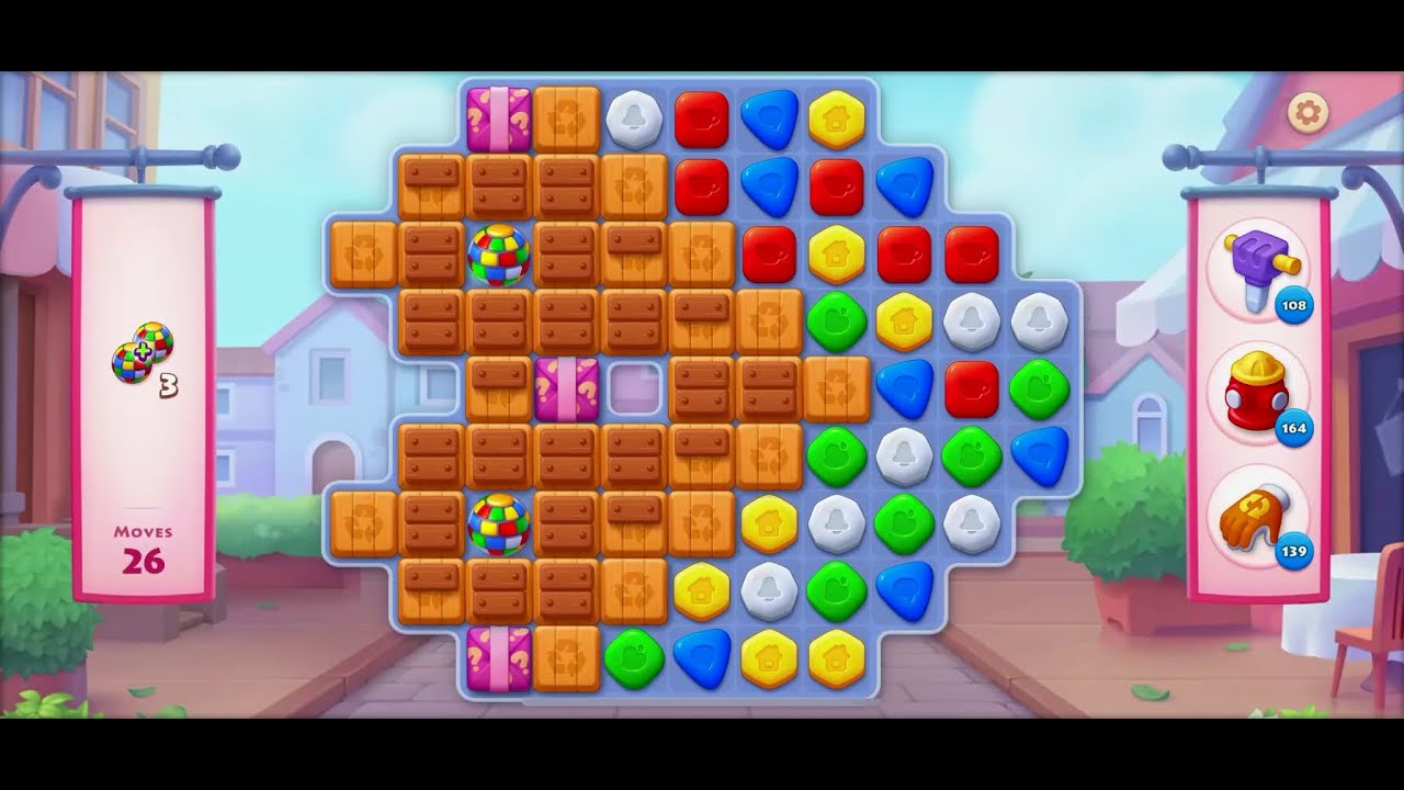 TOWNSHIP   Colorful Puzzle  Match -3  game level # 1997