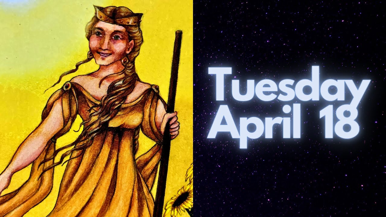 Queen of Rods, radiating passion and love. A fun, daily tarot reading