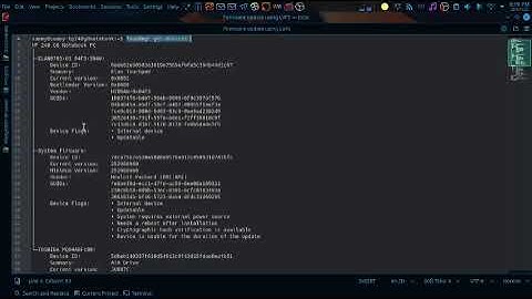 Firmware update using LVFS.