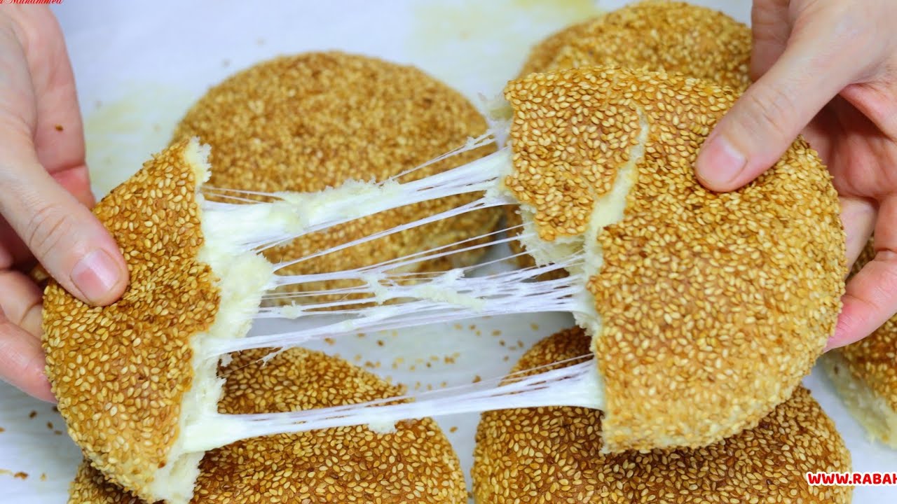Турецкие пирожки с кунжутом فطائر السميت التركية بالسمسم والجبن بدون بيض بعجينة قطنية وخفيفة جدا