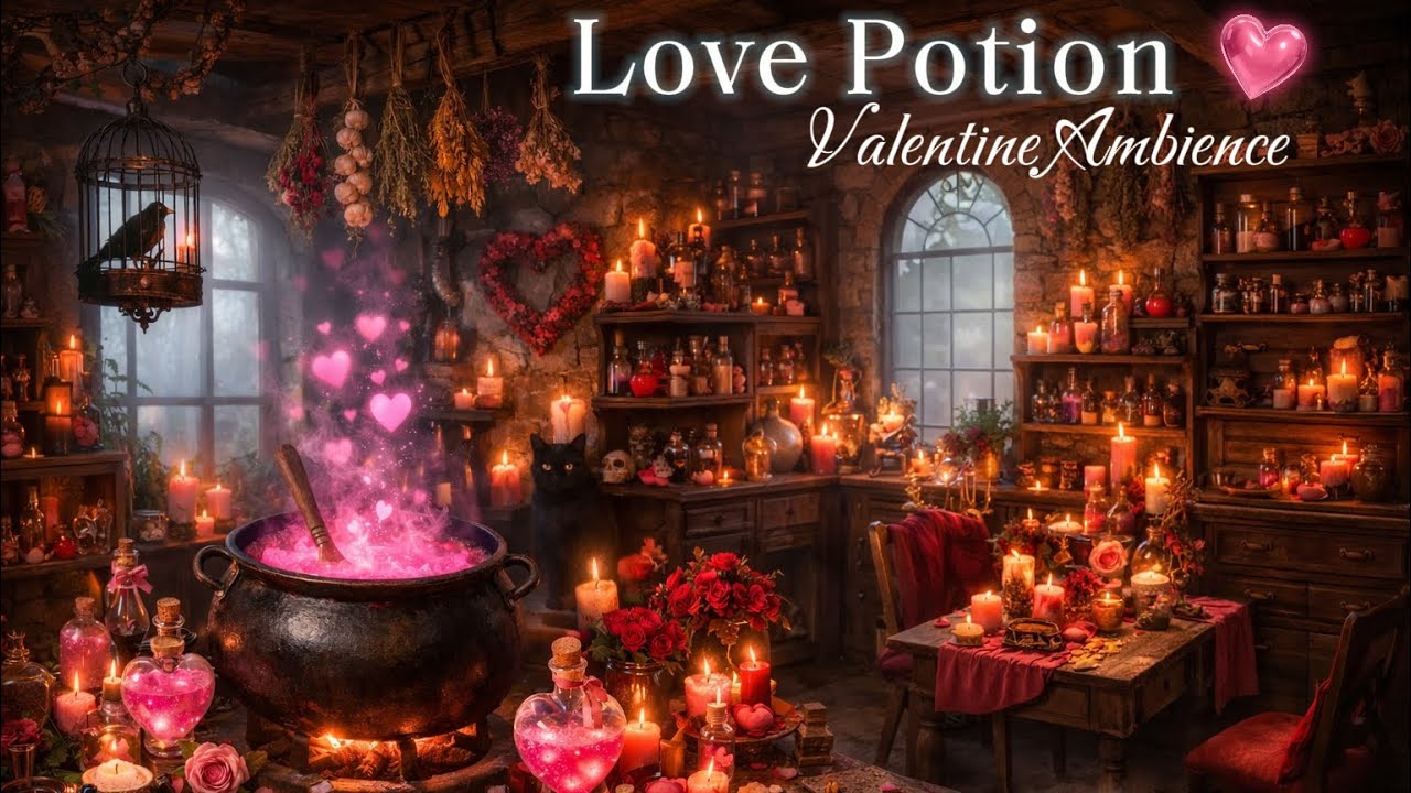 Love Potion at the Witch’s Cottage 💕 | Romantic Valentine Ambience (2 Hours)