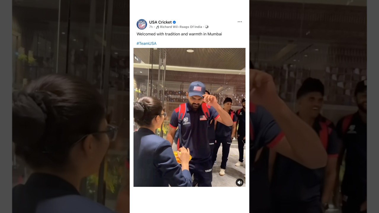 Welcomed with tradition and warmth in Mumbai #TeamUSA @usacricket @T20WorldCup