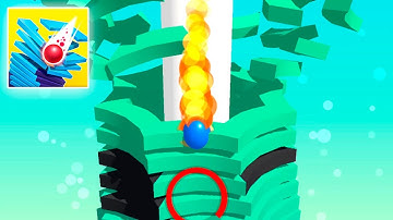 Stack Ball - All levels gameplay Walkthrough. (IOS, Android) | Levels 1-10