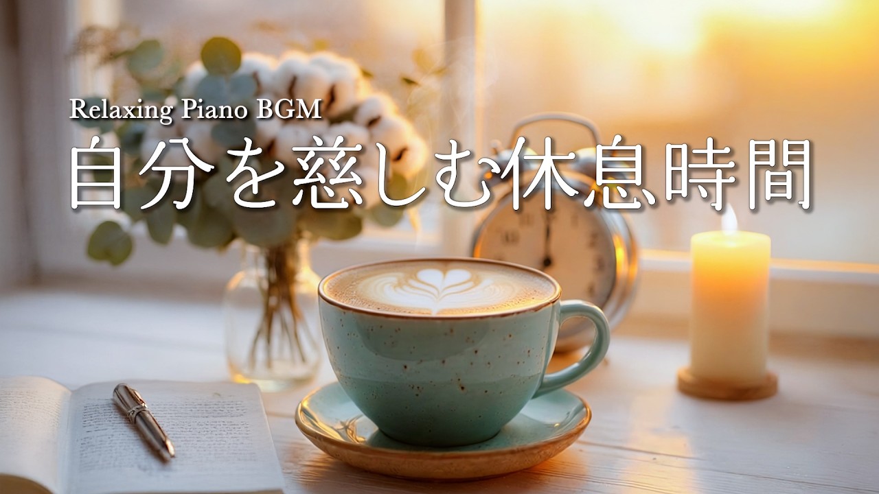 【Cafe  BGM】自分を慈しむ休息時間 - 心を解きほぐすピアノ｜Moments of Self-Care - Relaxing Piano to Ease Your Mind