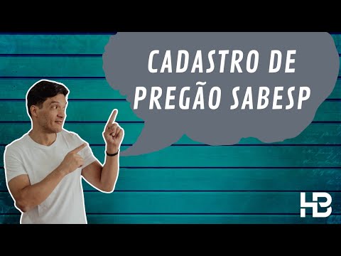 CADASTRO DE PREGÃO ELETRÔNICO NO PORTAL DA SABESP #CAUFESP #SABESP #LICITACAO