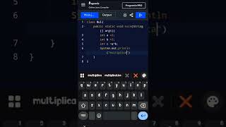 multiplication of two numbers 💻👨‍💻🥰 #coding #java #basic #programming #viral #trending