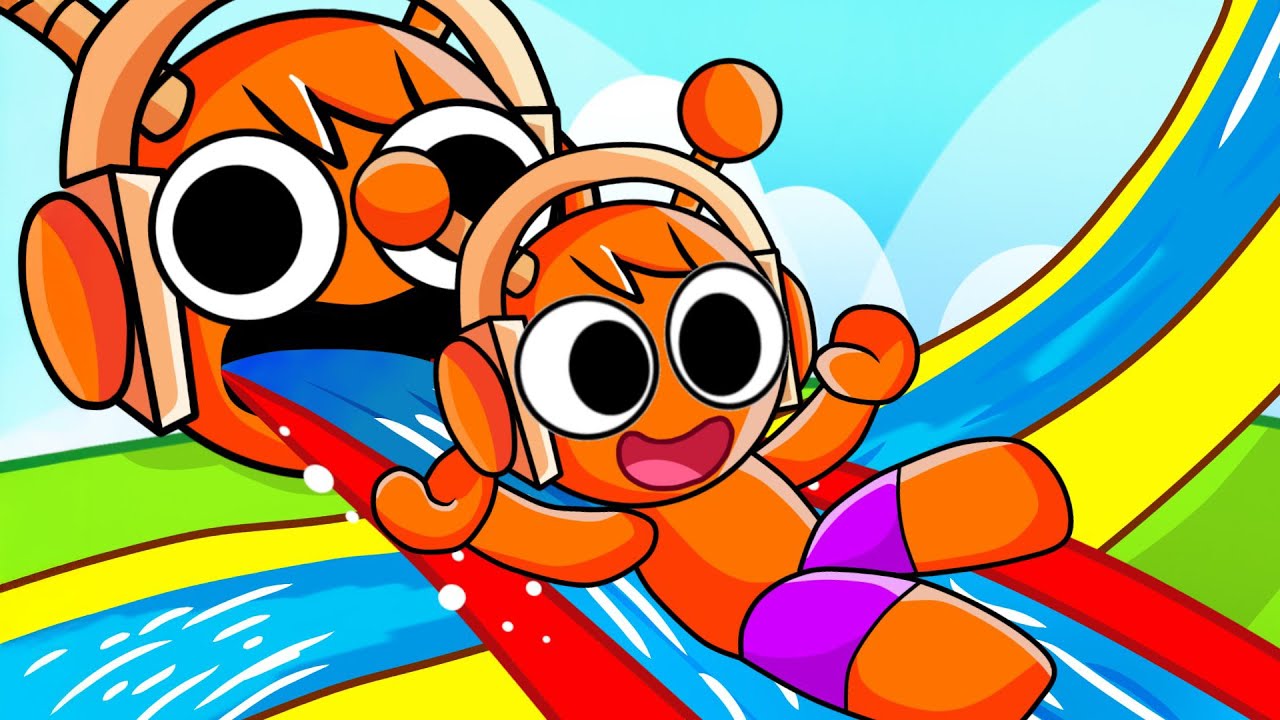 ¡OREN Sube al TOBOGÁN MÁS GRANDE de Sprunki del MUNDO! (Sprunki)