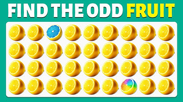 Find The Odd One Out - Fruit Edition 🍋🍉🥝 | 30 Levels Quiz | Cow Quiz