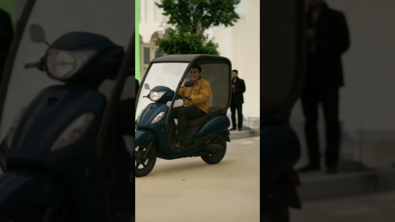 Innovative Scooter with Weather Shield     stylish,safe ride, uv protection,rain covered 