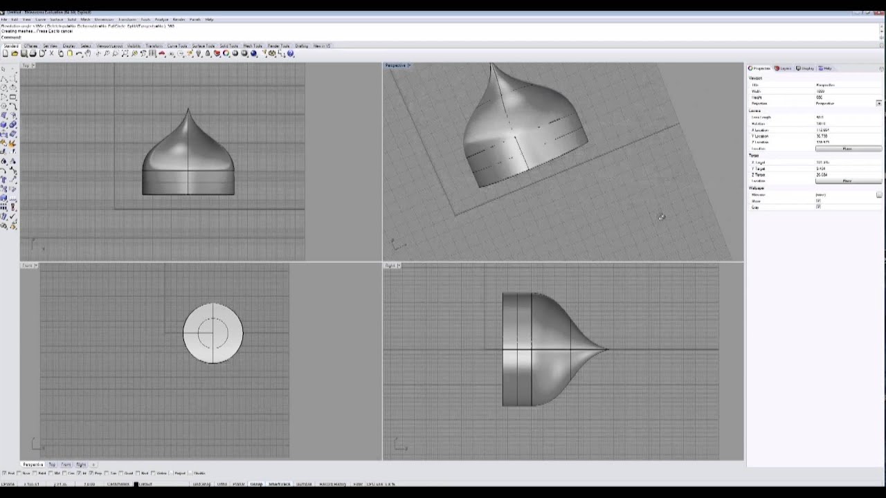 Rhino Einführungstutorial Teil II - YouTube