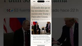 El Kremlin dice que no hay necesidad de una reunión entre Trump y Putin sobre Ucrania