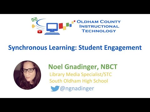 Synchronous Learning: Student Engagement - YouTube