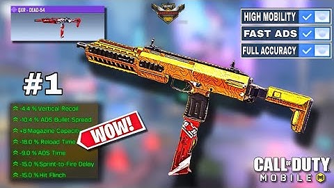 QXR Gunsmith With Fast ADS + No RECOIL! // Call Of Duty: Mobile Season 1