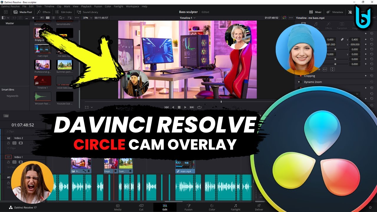 DAVINCI RESOLVE - Put Yourself In a Circle ⭕ - YouTube