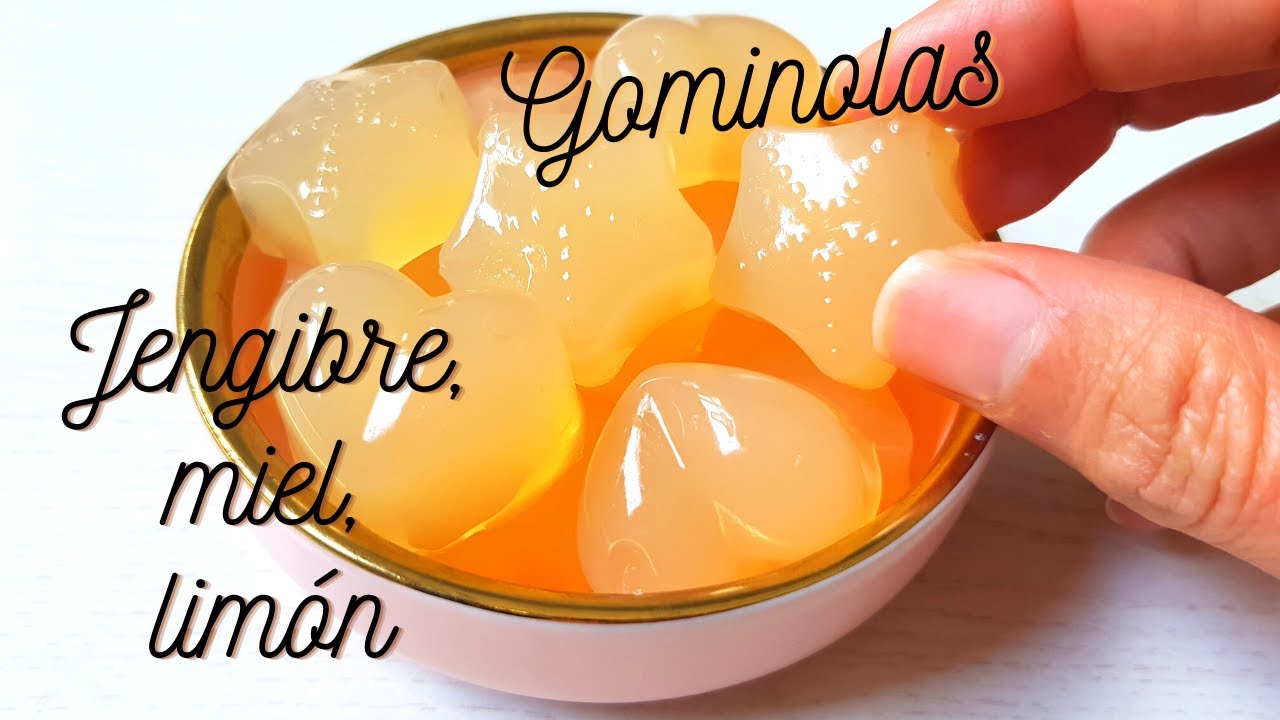 Gominolas de jengibre, miel y limón  con agar agar