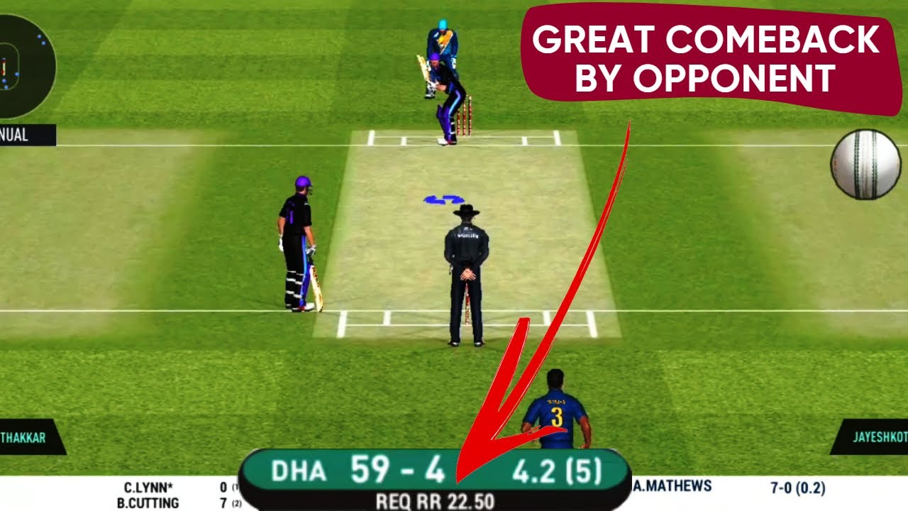 Last ball thriller match with friend | Real cricket 20 - YouTube