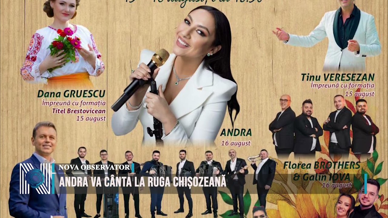 Andra va cânta la Ruga Chișozeană Andra va cânta la Ruga Chișozeană