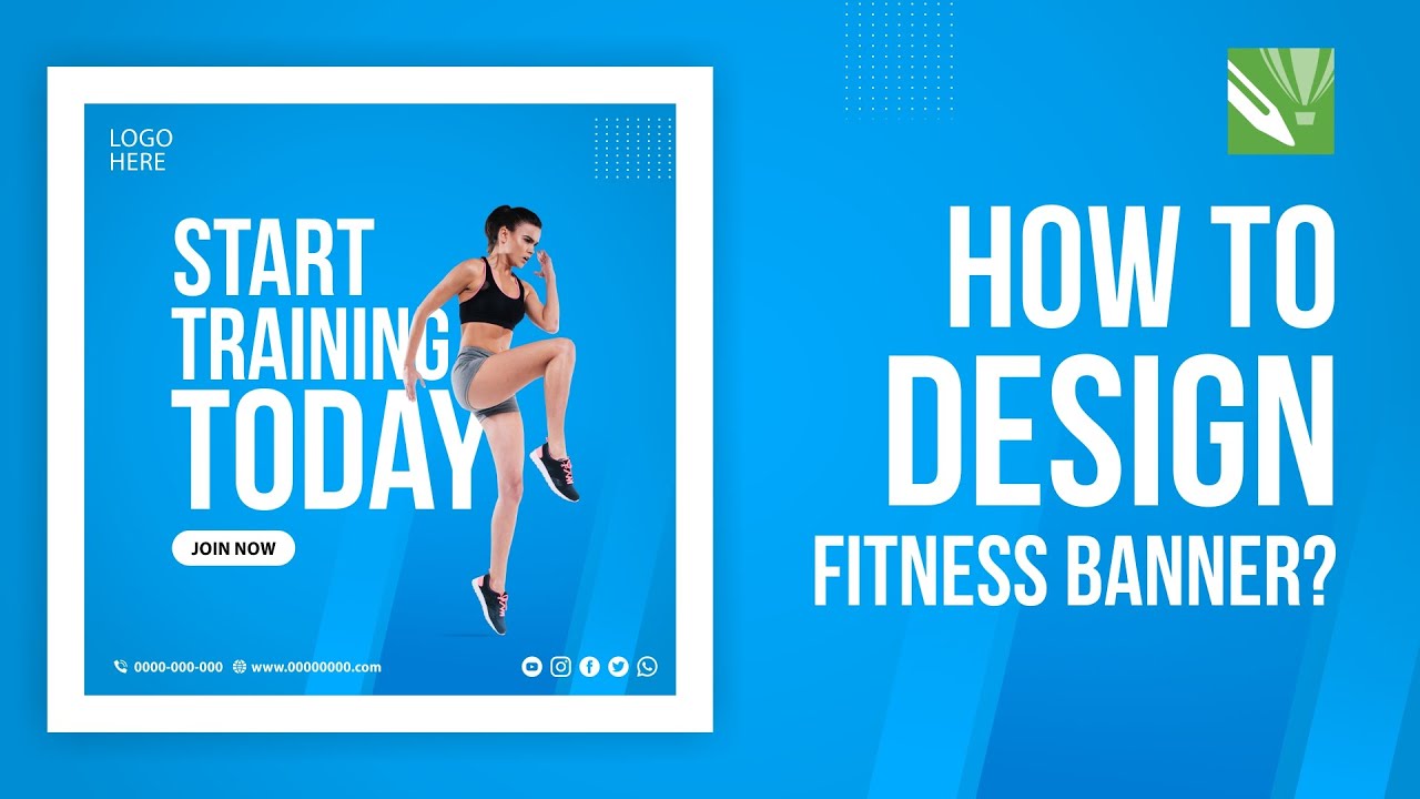 How to Design Fitness Banner/Gym Banner in Corel Draw ?