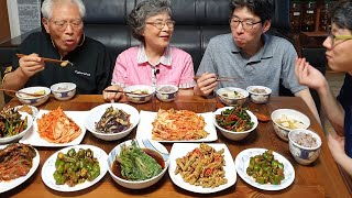 Cooking Mukbang) Soybean paste stew, kimchi, eggplant, steamed red pepper (recipe)