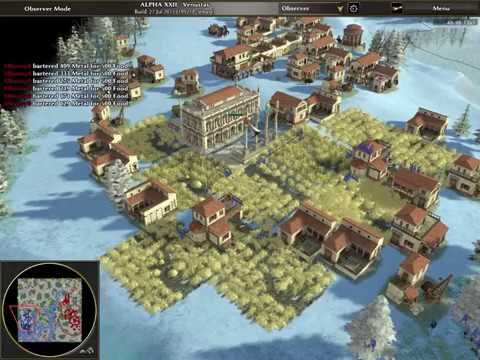 real time strategy games online 0 A.D. Alpha 22 - 1v1 (Single Chokepoint Part 2)