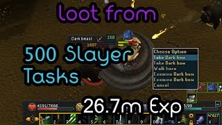 Runescape - Loot from 500 Slayer Tasks l 26.7m Exp