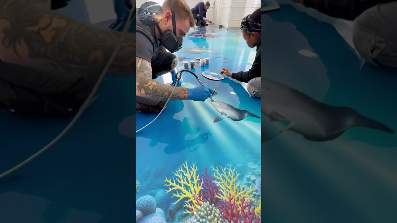 Creating a Luxury 3D Epoxy Ocean Floor Bedroom 🌊🐬 | Stunning Underwater Illusion