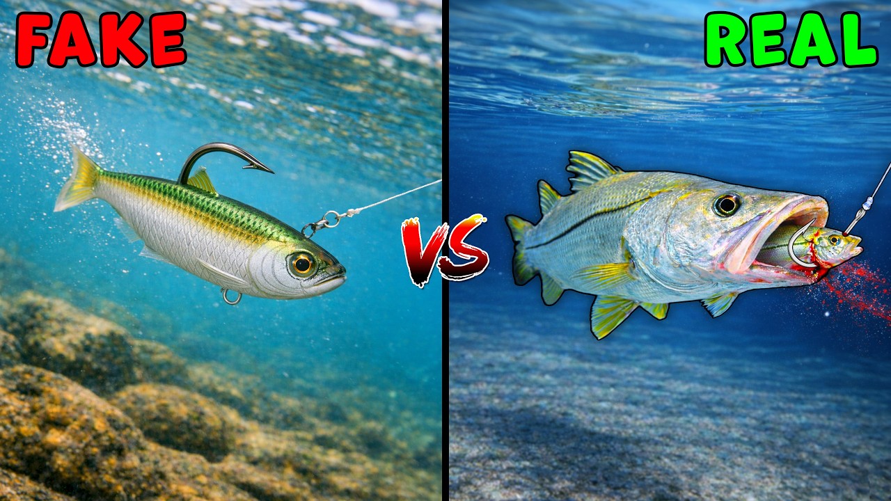 Real vs Fake Salt Water Fishing Challenge
