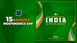 Independence Day Social Media Post Design | 15 August Banner Design in Photoshop Tutorial screenshot 5